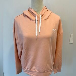Women’s size medium pink long sleeved puma hoodie cotton viscose